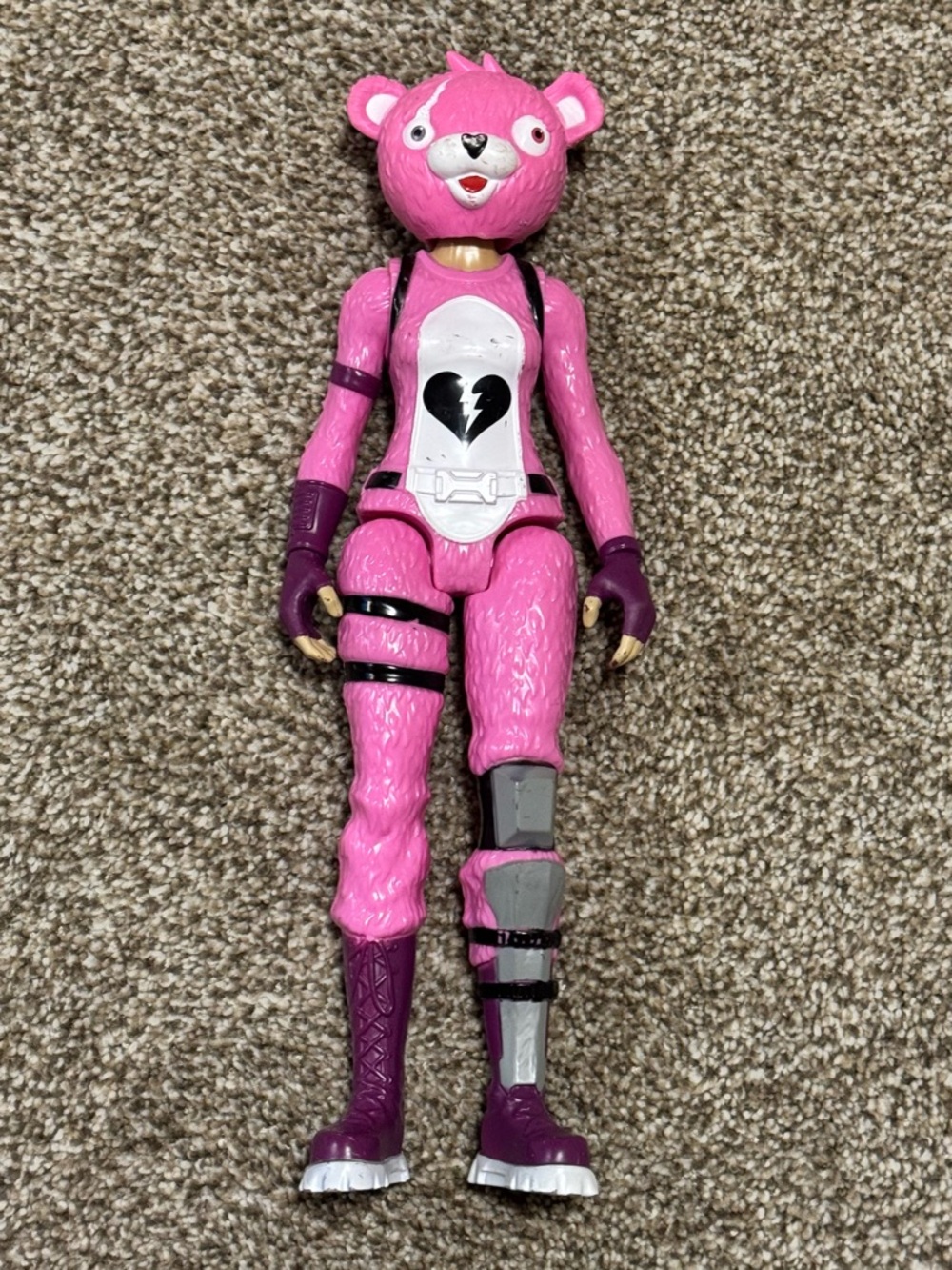 Fortnite Cuddle Team Leader Posable Action Figure Victory Series Pink Bear 12”